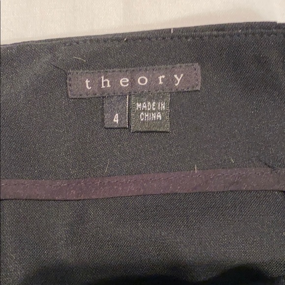 Theory wool pencil skirt black sz 4 - Picture 3 of 6